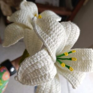 These beautiful crochet lilies