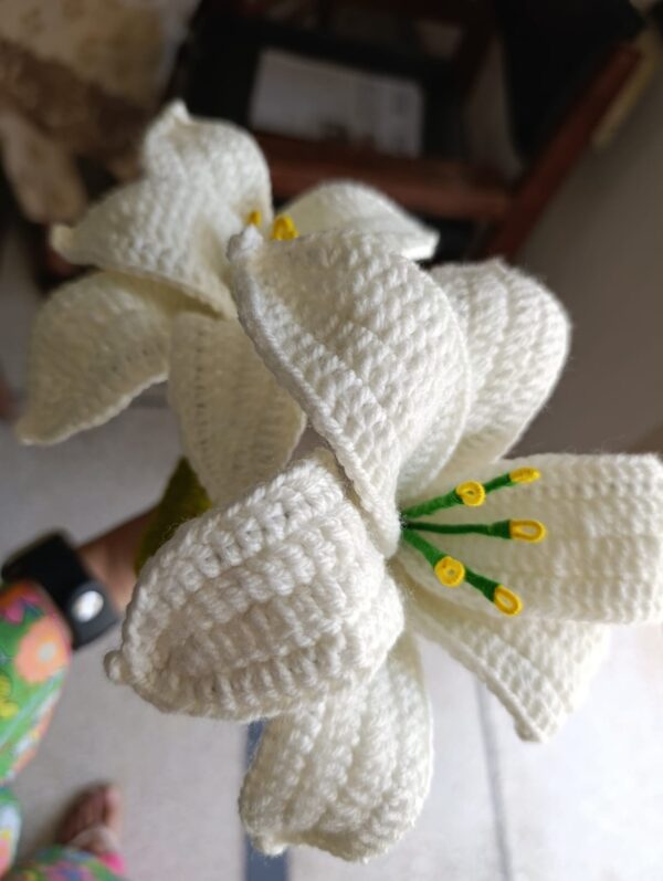 These beautiful crochet lilies